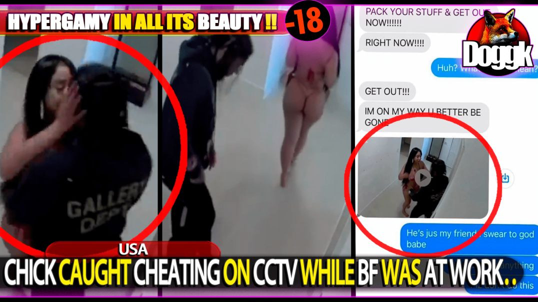 [+16] CHICK CAUGHT CHEATING ON CCTV WHILE BOYFRIEND WAS AT WORK.. (USA)