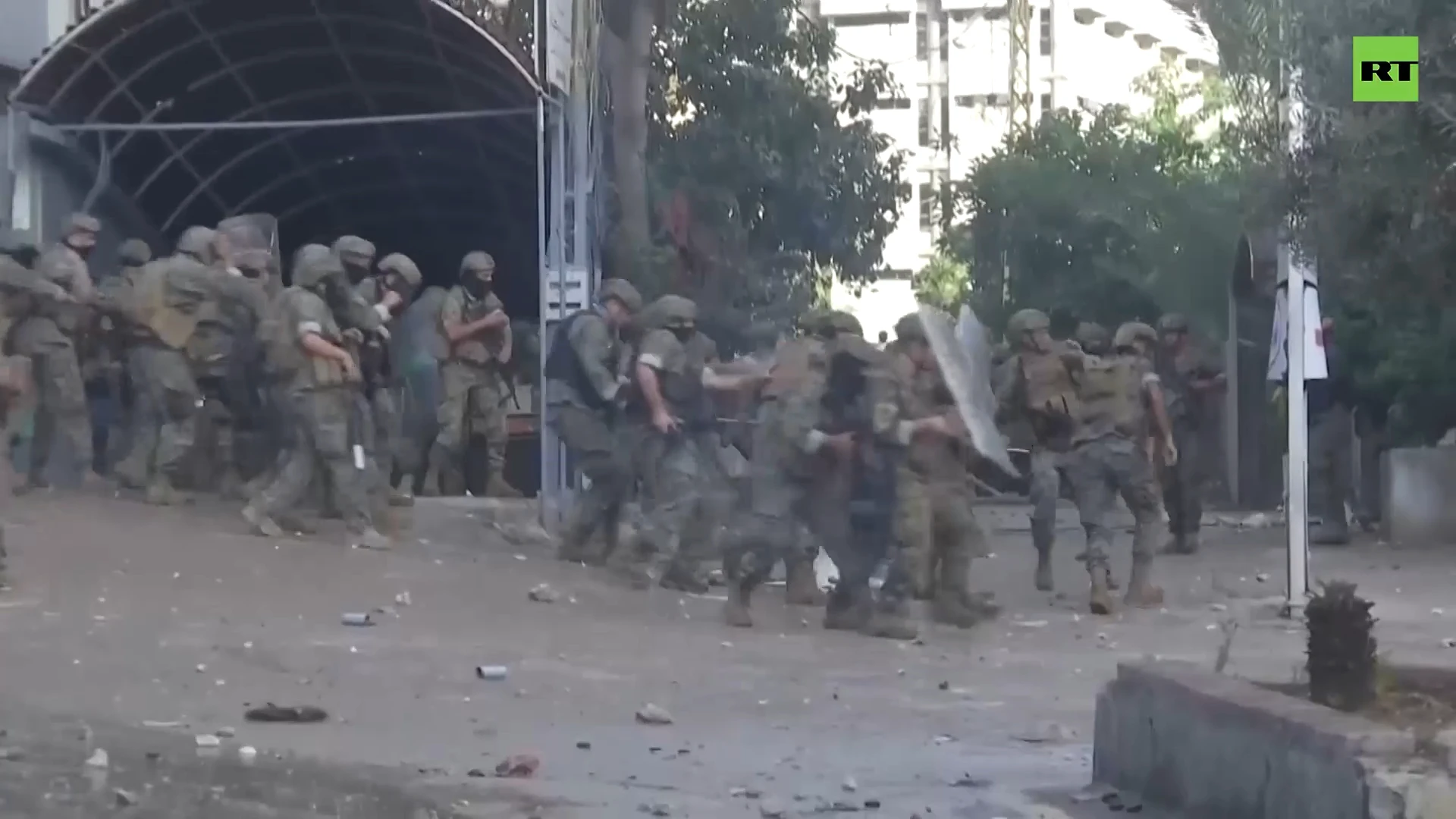 Intense standoff in Beirut at pro-Palestine rally