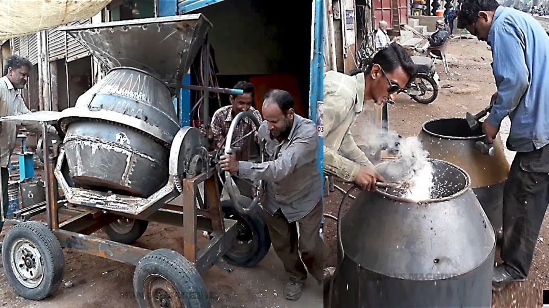 Full process Of Making A Concrete Mixer Machine - Desi Jugad