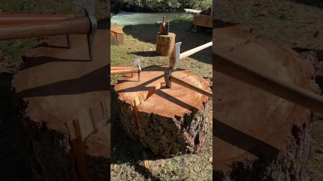 Men Are Smart ⚙️ Split Firewood Faster Than a Machine! ?? | Wranglerstar