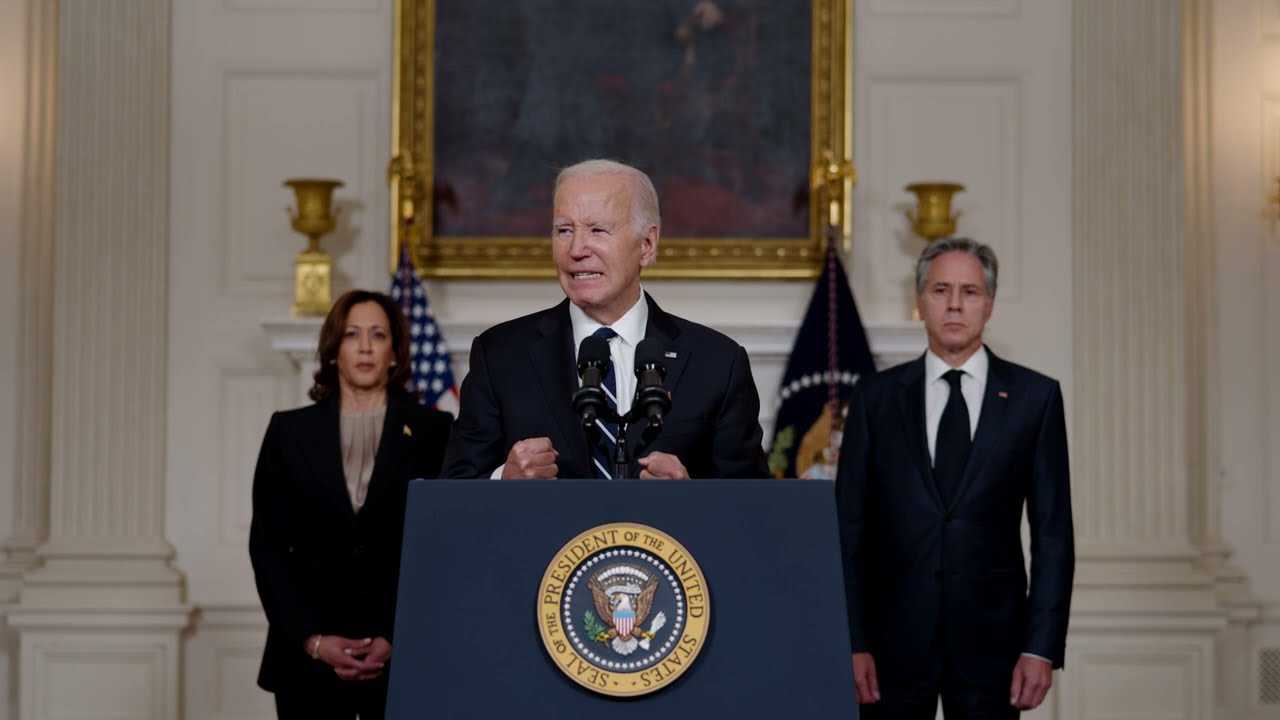 President Biden delivers remarks on the terrorist attacks in Israel.