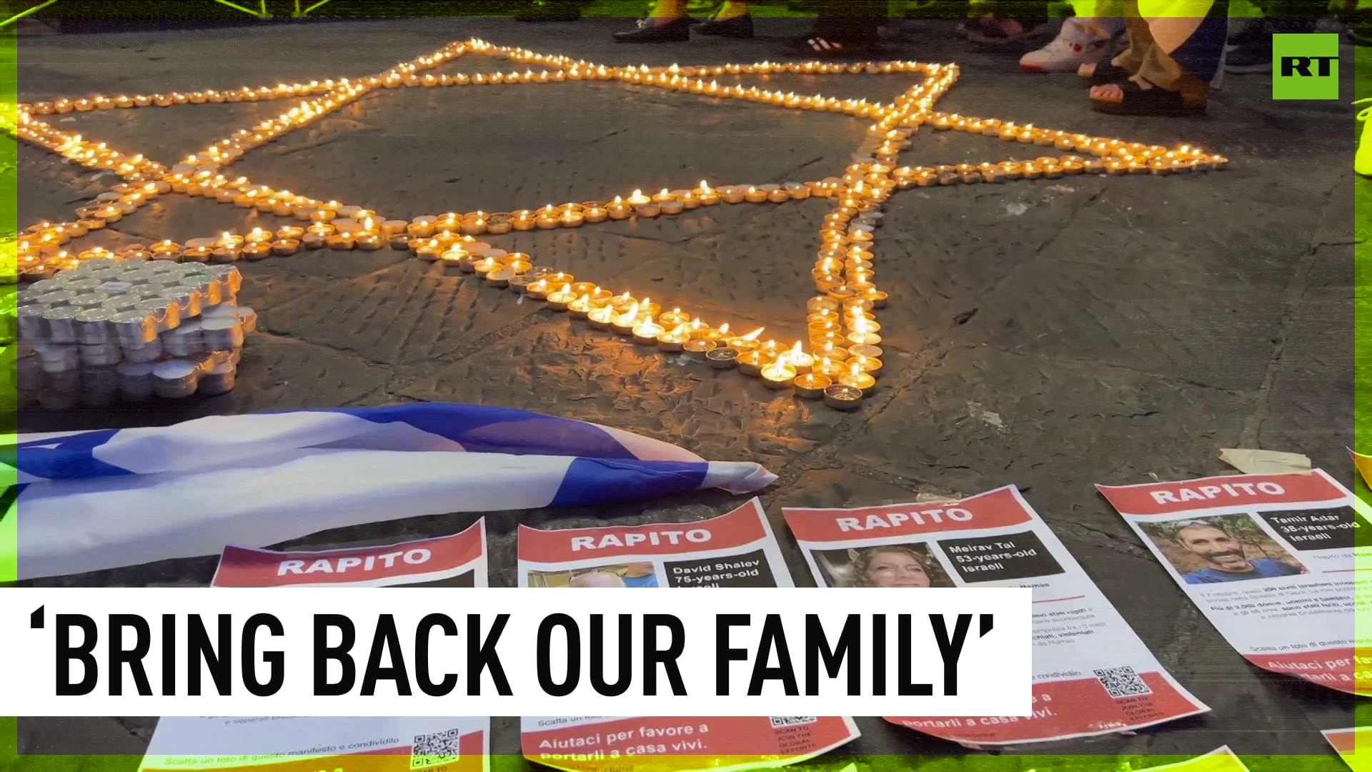 Demonstrators show support for Israel at Florence rally