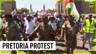 Pro-Palestinian rally held outside Israeli embassy in South Africa