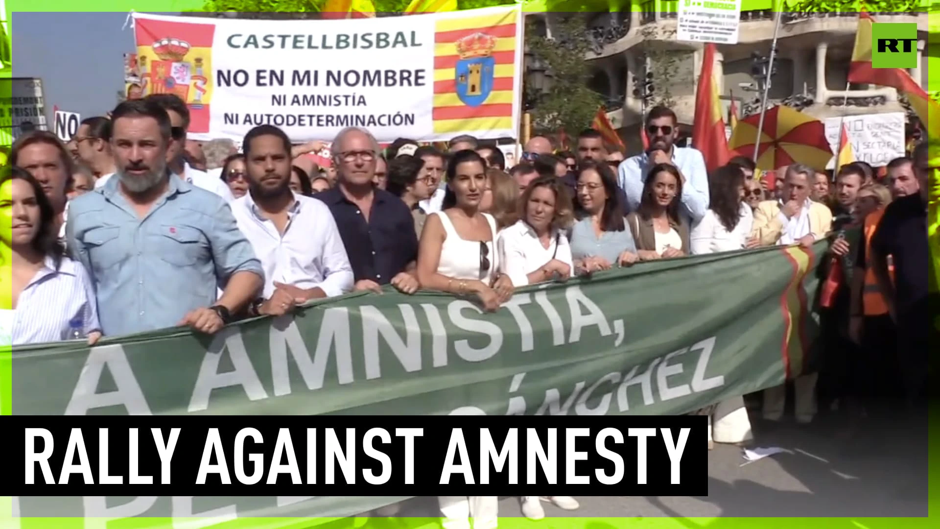 Massive rally in Barcelona against amnesty of imprisoned Catalan politicians