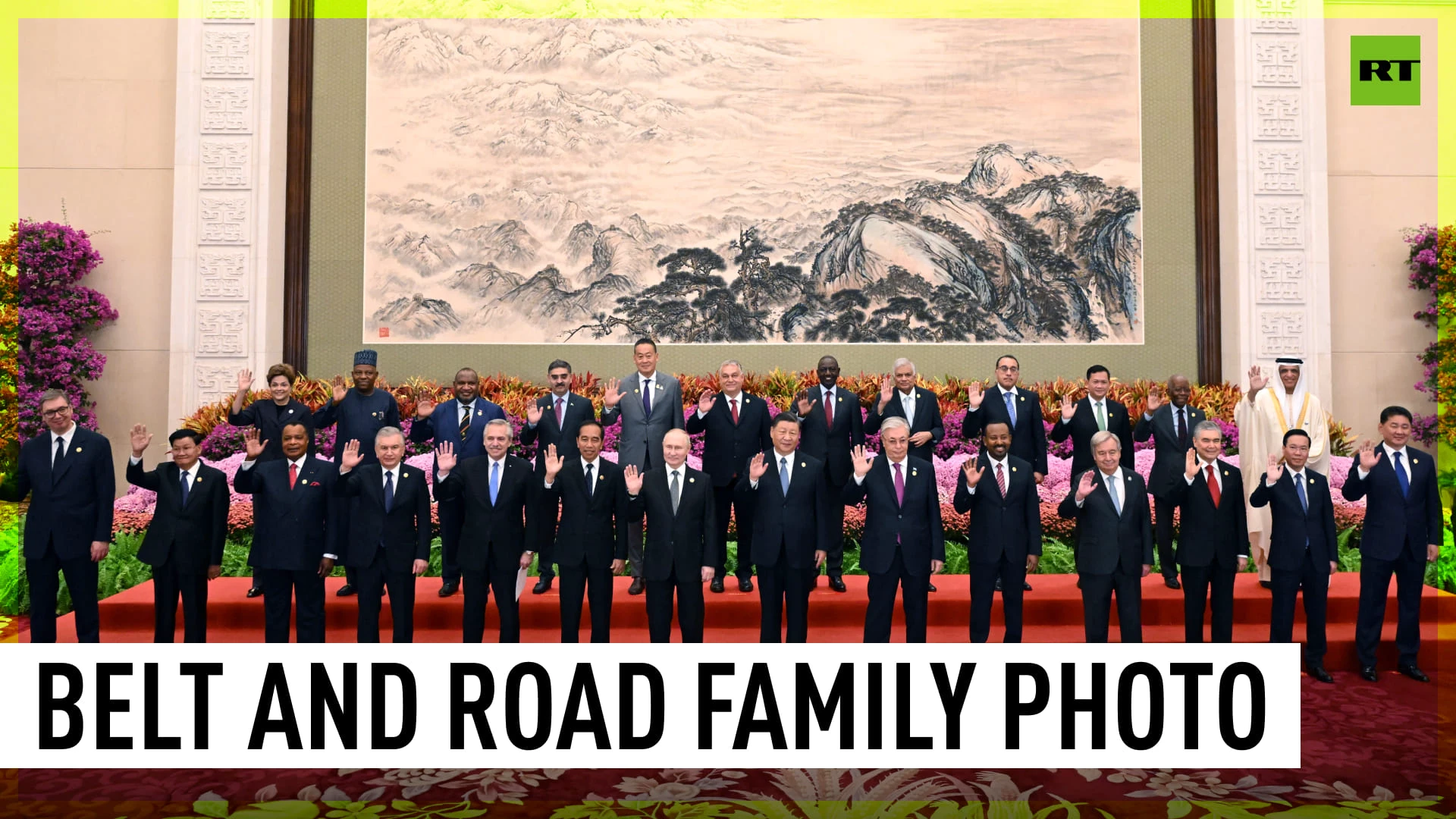 World leaders gather for family photo at Beijing’s Belt and Road Forum