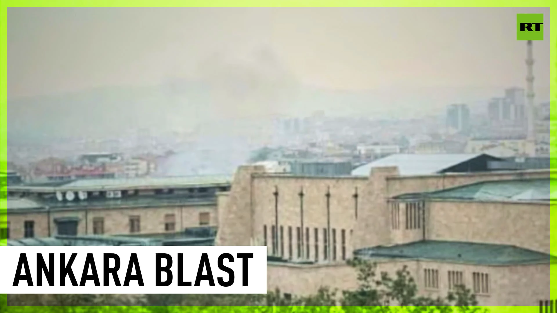 Explosion rocks area outside Turkish Interior Ministry in Ankara