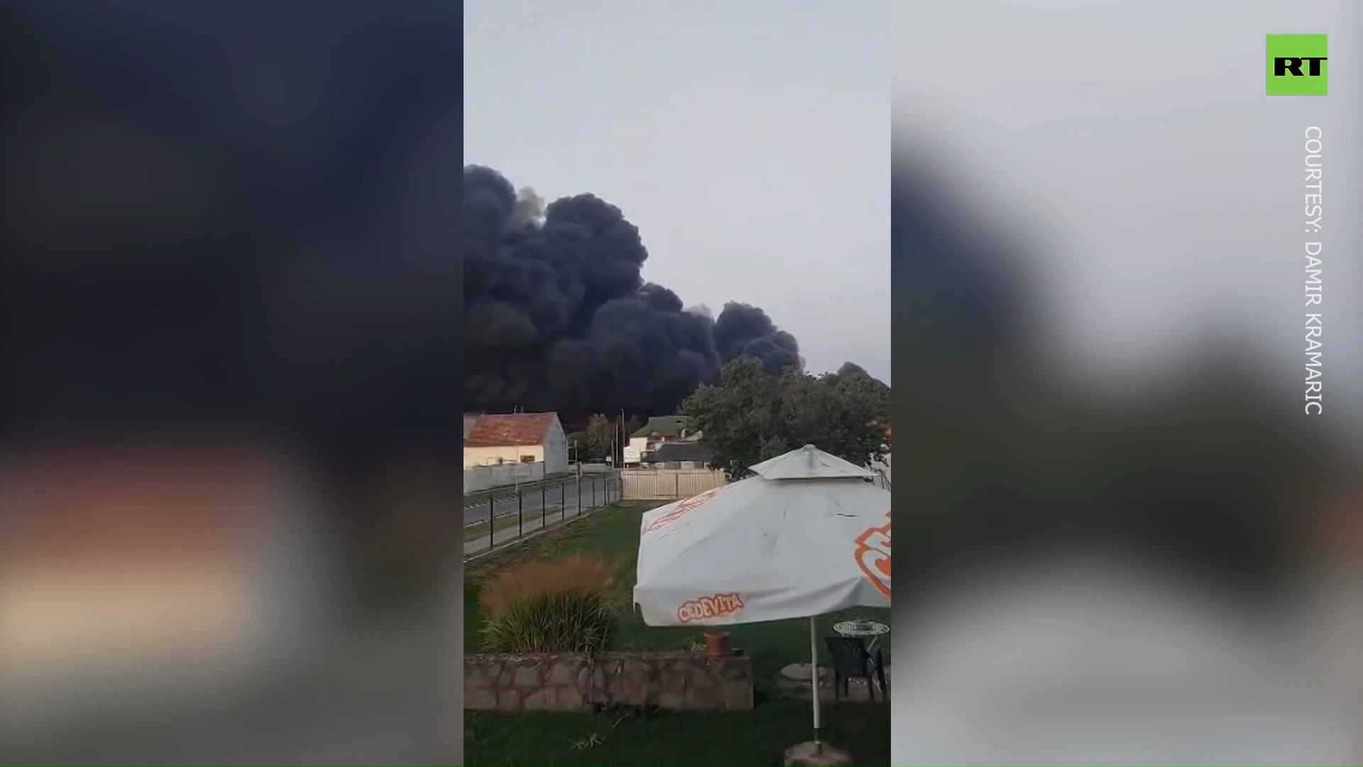 Huge fire engulfs plastics depot in Croatia