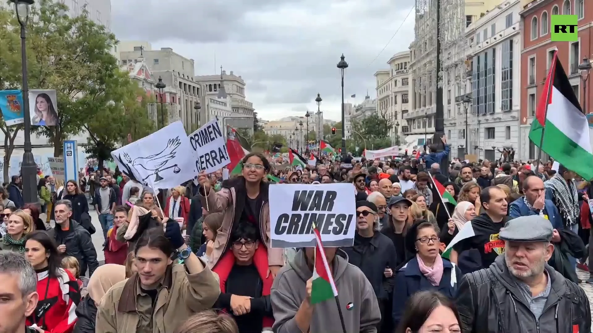 Thousands march in Madrid in solidarity with Gaza