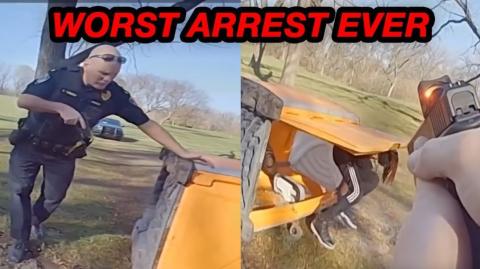 When hiding in a Porta Potty backfires