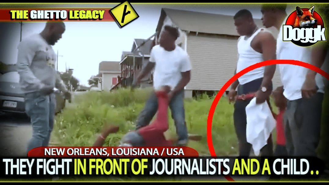 THEY FIGHT IN FRONT OF JOURNALISTS AND A CHILD.. (NEW-ORLEANS, LOUISIANA / USA)