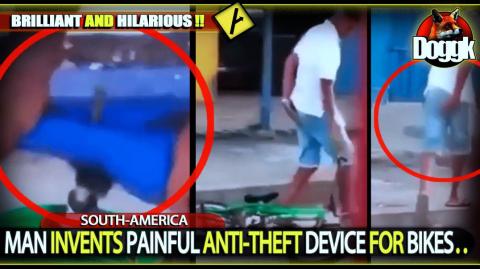 MAN INVENTS PAINFUL ANTI-THEFT DEVICE FOR BIKES.. (SOUTH-AMERICA)