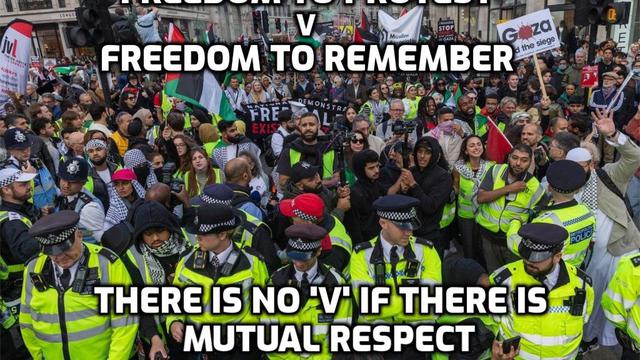 Freedom to protest v freedom to remember: There is no 'v' if there is mutual respect