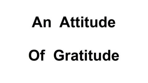 An Attitude of Gratitude
