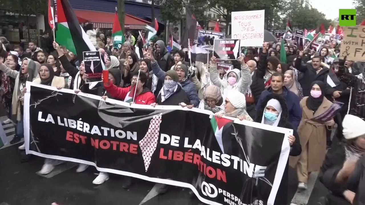 Paris demonstrators demand ceasefire in Gaza