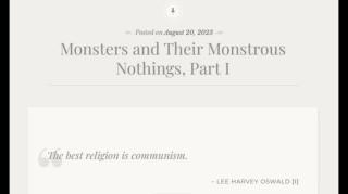Monsters and Their Monstrous Nothings, Part I (Jeffrey Nyquist)