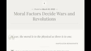 Moral Factors Decide Wars and Revolutions (Jeffrey Nyquist)