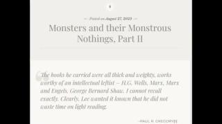 Monsters and their Monstrous Nothings, Part II (Jeffrey Nyquist)