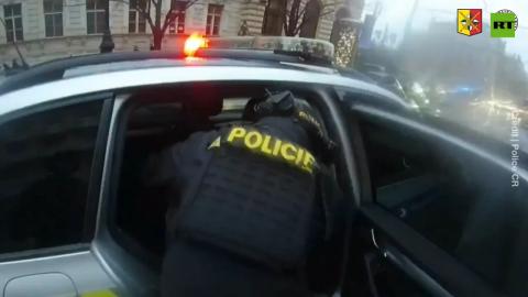 Czech police share video of gunman hunting at Prague university