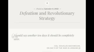 Defeatism and Revolutionary Strategy (Jeffrey Nyquist)