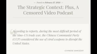 The Strategic Context  Plus, A Censored Video Podcast (Jeffrey Nyquist)