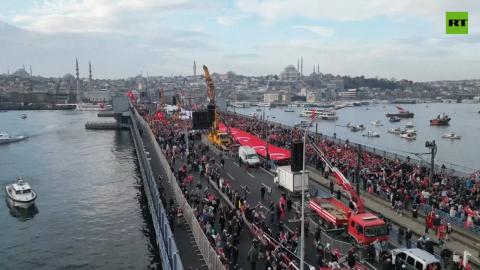Thousands rally in Istanbul to demand ceasefire in Gaza