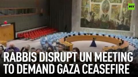 Rabbis disrupt UN meeting to demand Gaza ceasefire