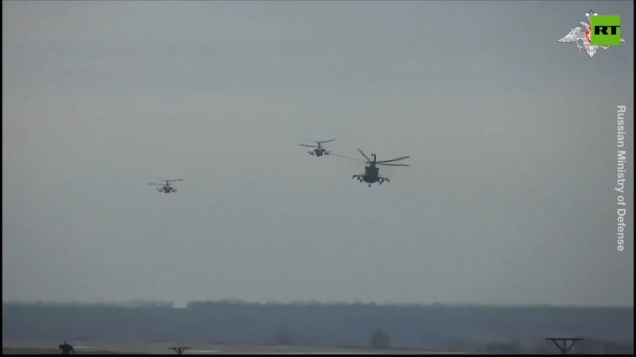 Russian MOD shows targeting of Ukrainian military complex