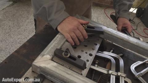 Cutting metal fast- accurate and easy -1 simple DIY trick- Auto Expert John Cadogan