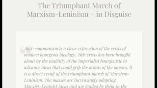 The Triumphant March of Marxism-Leninism – in Disguise (Jeffrey Nyquist)