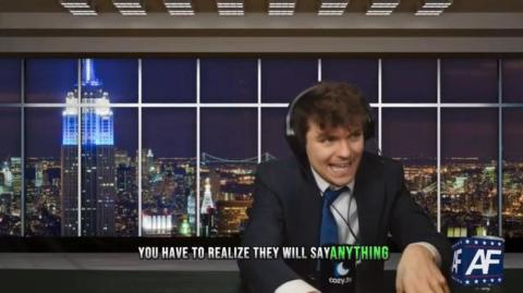 Nick Fuentes discusses the relationship between the media and the government.