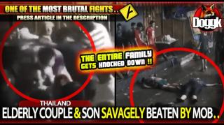 EDERLY COUPLE & SON SAVAGELY BEATEN BY A MOB.. (THAILAND) >> BRUTAL ! MUST SEE !!
