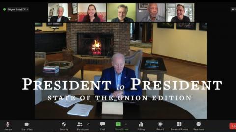 President Biden Chats with Famous Past “Presidents"