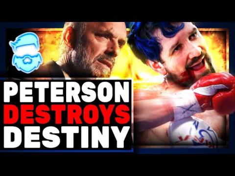 Jordan Peterson BRUTALLY DESTROYS Leftist Destiny Leaving Him Speechless In A Ball On the Floor!