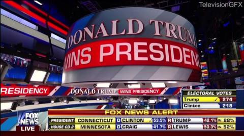 TV Networks announce Trump wins 2016 election
