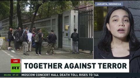 Indonesians join memorial service for Crocus City Hall attack victims in Jakarta