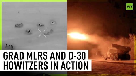 Grad MLRS crews of the ‘South’ group conduct operations at night