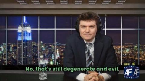 Nick Fuentes on BAP twitter telling young White guys to be complete degenerates