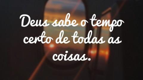Deus Sabe a Hora de Partir!