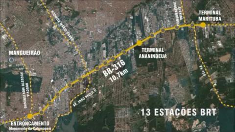 Obras de requalificação da BR-316