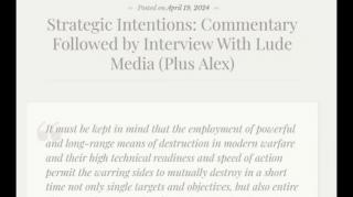 Strategic Intentions: Commentary Followed by Interview With Lude Media (Jeffrey Nyquist)