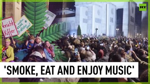 Germans celebrate legalization of marijuana