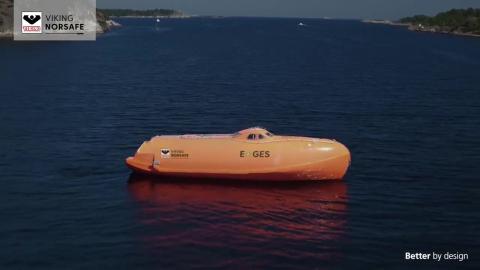 VIKING Norsafe E-GES Free-fall lifeboat - These are fucking brilliant.
