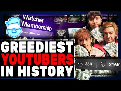 Massive Youtube Channel DESTROYS Entire Channel In A Single Video! Watcher Rolls Out Insane Greed
