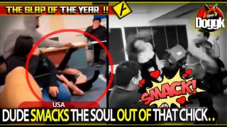 DUDE SMACKS THE SOUL OUT OF THAT CHICK.. (USA) >> MUST SEE !! THE SLAP OF EQUALITY ^^