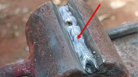 BAD Welder - Watch the CRACK in the Root Run - C pinned comment.