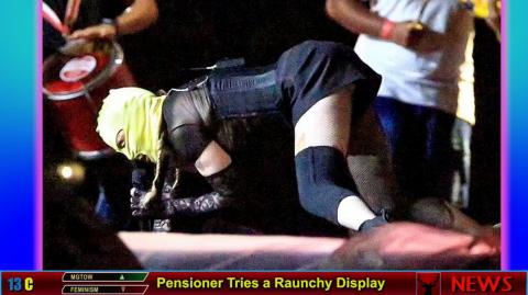 Pensioner Tries a Raunchy Display