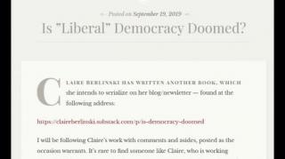 Is ”Liberal” Democracy Doomed ? (Jeffrey Nyquist)