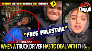 WHEN A TRUCK DRIVER HAS TO DEAL WITH THIS.. (DETROIT, USA) >> HOW WOKISM FRIED HER BRAINS...