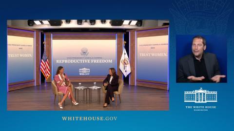 Vice President Harris Participates in a Moderated Conversation on Reproductive Rights