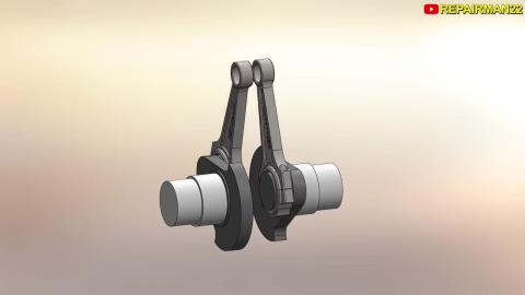 New Semi Rotary Engine with 2 Connecting Rods - Avadi MA-250 - This is quite clever.